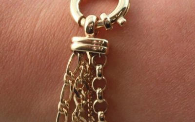 Gold four chain bracelet