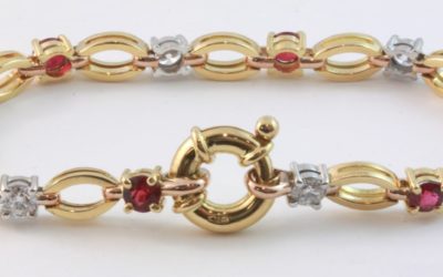 Ruby and diamond bracelet