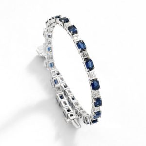 Abrecht Bird Jewellers, Abrecht Bird, sapphire and diamond bracelet, custom made jewellery, hand made jewellery,