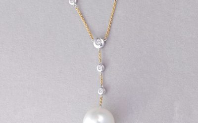 118984 : South Sea Pearl & Diamond Necklace