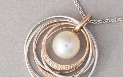 118985 : South Sea Pearl & Diamond Multi-Ring Pendant