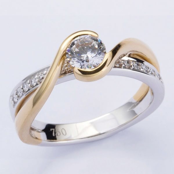 14K White Gold Diamond Princess Cut Halo With French Pave Shank 14K White  Gold Engagement Ring ER726 - Diamond Wedding Bands - Engagement