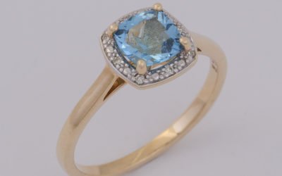 119641 : Topaz & Diamond Ring