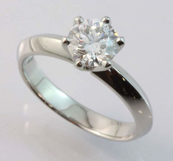 six claw solitaire ring, diamond engagement ring,