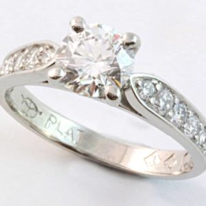 brilliant cut diamond ring, platinum diamond ring, platinum diamond engagement ring