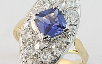 c112: Sapphire & Diamond Ring