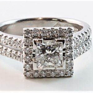 Princess cut diamond ring, Abrecht Bird, Abrecht Bird Jewellers, Princess cut diamond, hand made engagement ring,