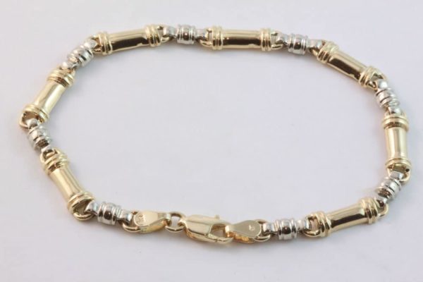 two tone bracelet, gold bracelet, Abrecht Bird, Abrecht Bird Jewellers, bracelets, bar link bracelet