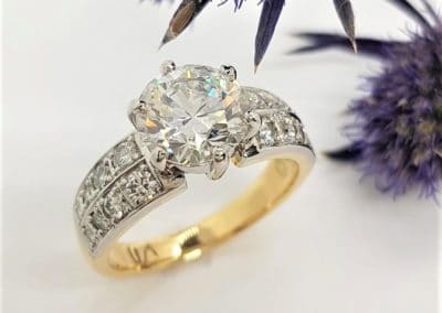 Yuki Mathwin, hand made jewellery, hand made engagement rings, diamond engagement ring, platinum engagement ring, yellow gold engagement ring