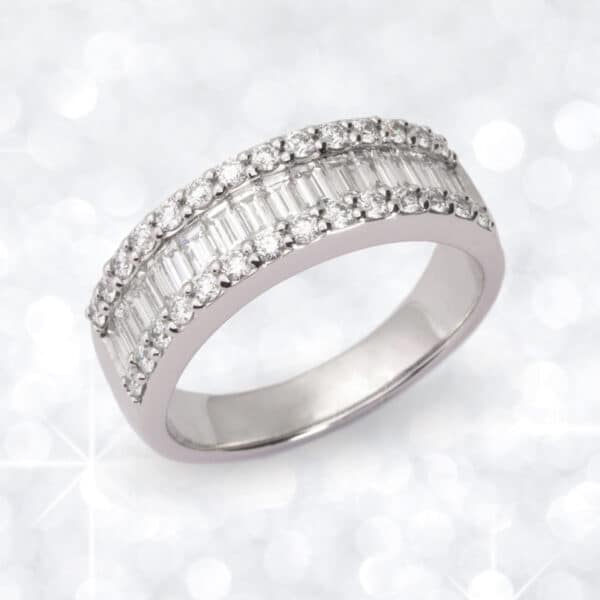 diamond, diamond ring, Abrecht Bird Jewellers, baguette diamond ring, multi diamond ring,