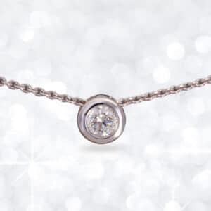 solitaire pendant, slider pendant, diamond pendant, white gold diamond pendant, diamond, pendant, Abrecht Bird Jewellers