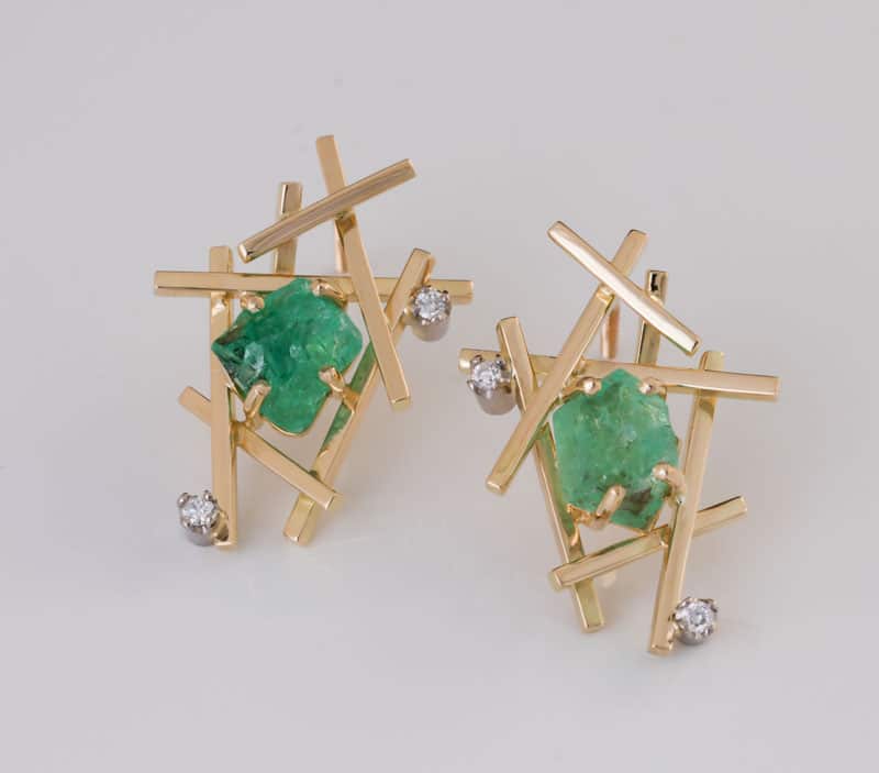 emerald crystal earrings, Abrecht Bird Jewellers, Greg John, emerald earrings, earrings, crystal earrings,