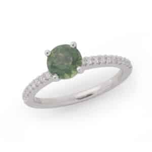 Abrecht Bird, Abrecht Bird Jewellers, green sapphire, sapphire and diamond ring, sapphire ring, sapphire, sapphire engagement ring,