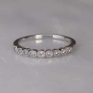 Abrecht Bird, Abrecht Bird Jewellers, wedding ring, diamonds, bezel set, white gold,